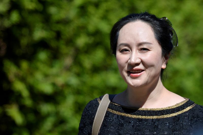 &copy; Reuters. FILE PHOTO: Huawei Technologies Chief Financial Officer Meng Wanzhou leaves her home to attend a court hearing in Vancouver