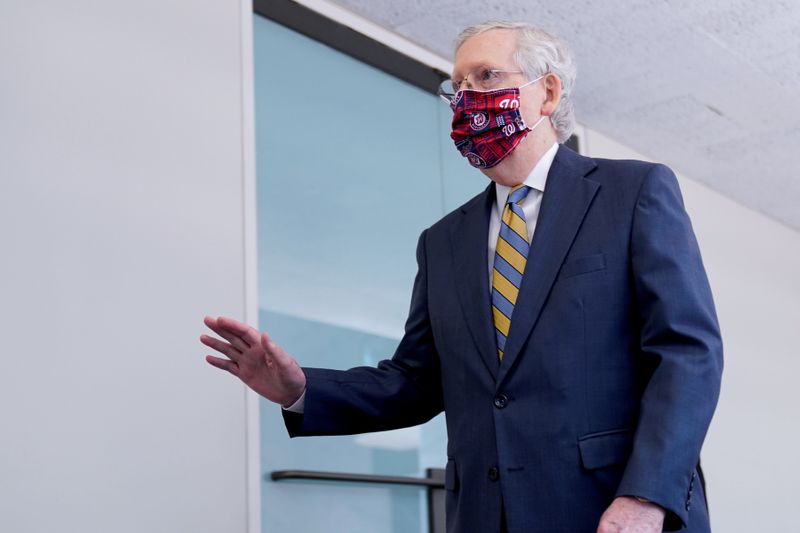 &copy; Reuters. Senate Majority Leader McConnell arrives to a luncheon on Capitol Hill in Washington