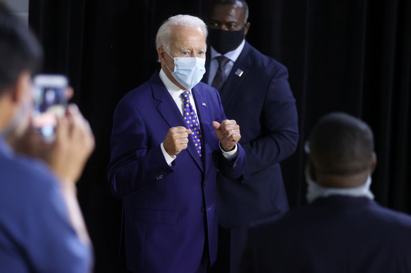 © Reuters. Democratic presidential candidate Joe Biden holds campaign event in Wilmington, Delaware