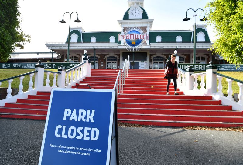 &copy; Reuters. The exterior of the Dreamworld theme park is seen on the Gold Coast
