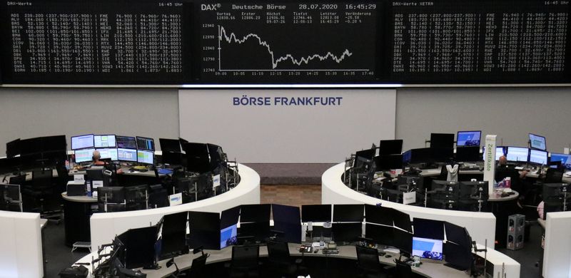 &copy; Reuters. The German share price index DAX graph is pictured at the stock exchange in Frankfurt