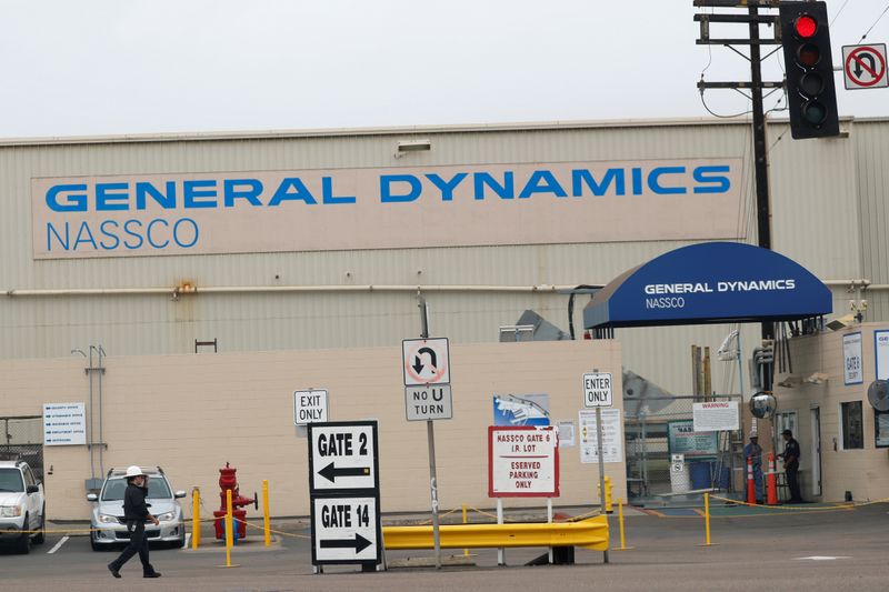 &copy; Reuters. General Dynamics NASSCO ship yard entrance is shown in San Diego, California
