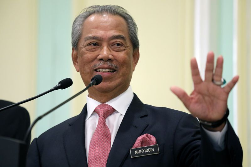 &copy; Reuters. Malaysia&apos;s Prime Minister Muhyiddin Yassin speaks during a news conference in Putrajaya