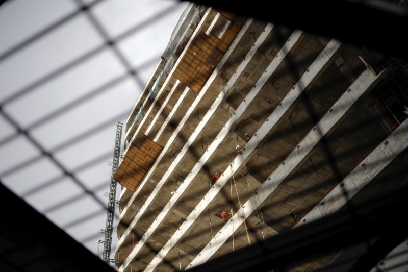 &copy; Reuters. A building undergoing construction is seen in Mexico City