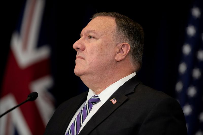 &copy; Reuters. Mike Pompeo, secretario de Estado de EEUU, durante una conferencia de prensa en Washington