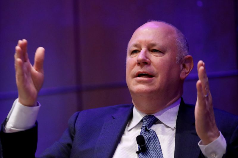 &copy; Reuters. FILE PHOTO: Chairman and CEO of Intercontinental Exchange and Chairman of NYSE,  Jeffrey C. Sprecher speaks at the Sandler O&apos;Neill + Partners Global Exchange and Brokerage Conference in New York