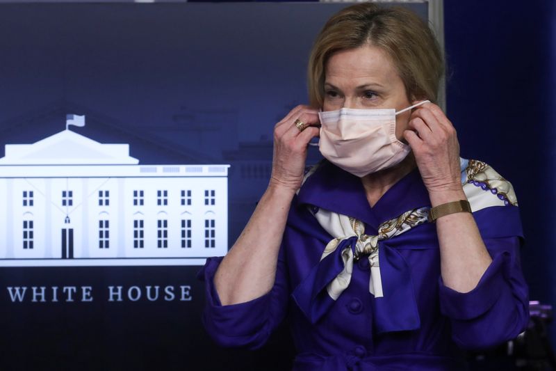 &copy; Reuters. Coordenadora da Força-Tarefa do Coronavírus da Casa Branca, Deborah Birx