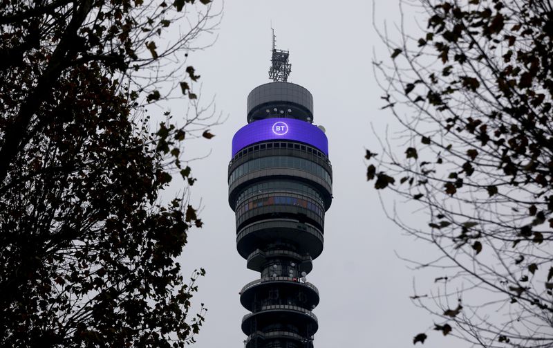 &copy; Reuters. FILE PHOTO: BT Tower owned by British Telecom is pictured in London