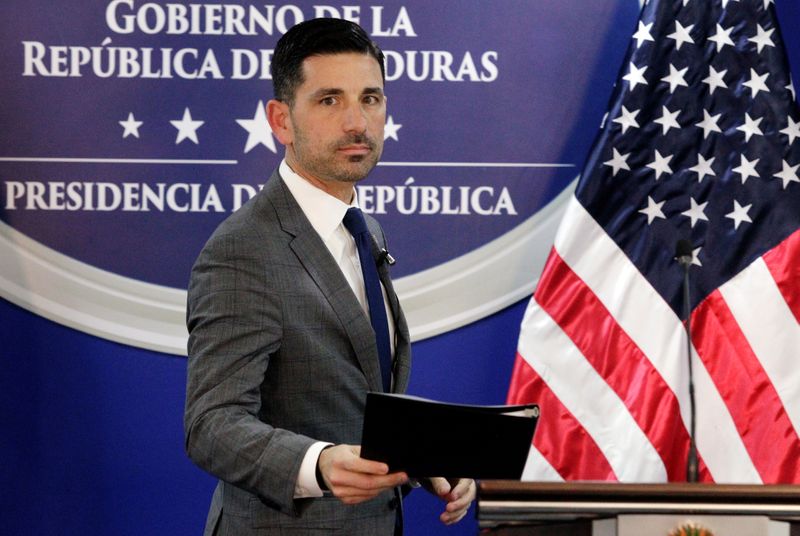 &copy; Reuters. U.S. Department of Homeland Security (DHS) acting Secretary Chad Wolf arrives for a joint message with Honduras&apos; President Hernandez (not pictured), in Tegucigalpa