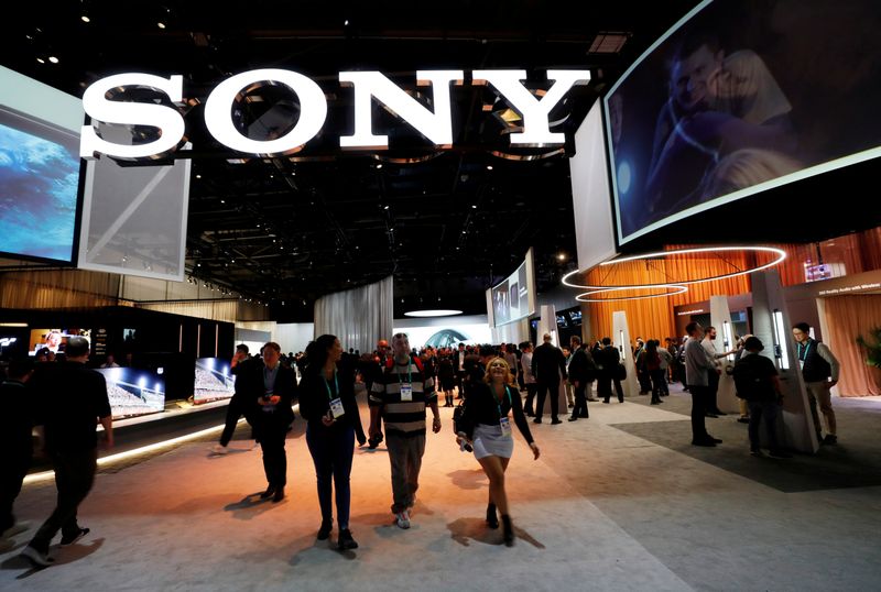 &copy; Reuters. FILE PHOTO: A view of the Sony booth during the 2020 CES in Las Vegas