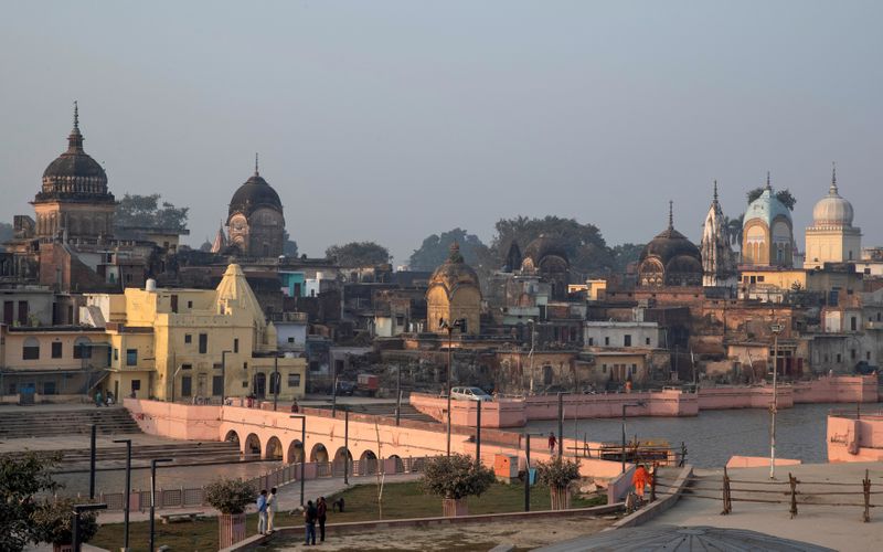 &copy; Reuters. A general view of Ayodhya is seen after Supreme Court&apos;s verdict on a disputed religious site