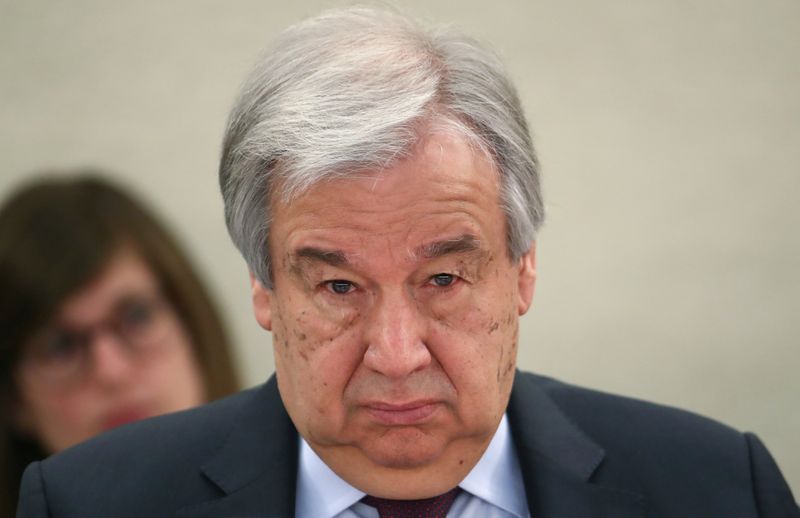 &copy; Reuters. Secretário-geral da ONU, António Guterres, em Genebra