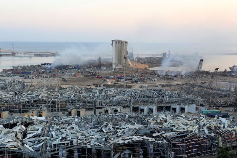 &copy; Reuters. Aftermath of Tuesday&apos;s blast in Beirut&apos;s port area