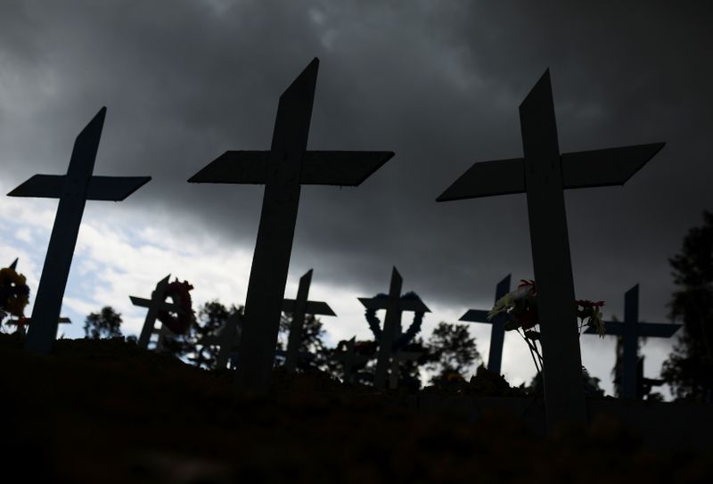 &copy; Reuters. Covas no Cemitério Parque Tarumã em Manaus