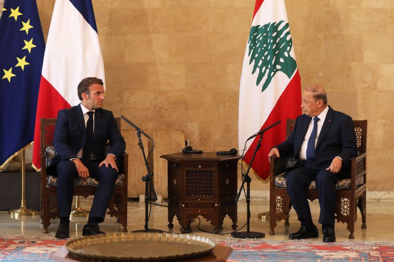 &copy; Reuters. ماكرون: هناك حاجة لإجراءات سياسية قوية لإخراج لبنان من أزمته