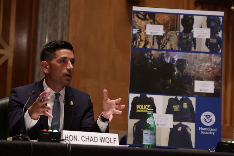 &copy; Reuters. U.S. Senate Homeland Security and Governmental Affairs conducts oversight hearing on &apos;DHS Personnel Deployments to Recent Protests&apos;