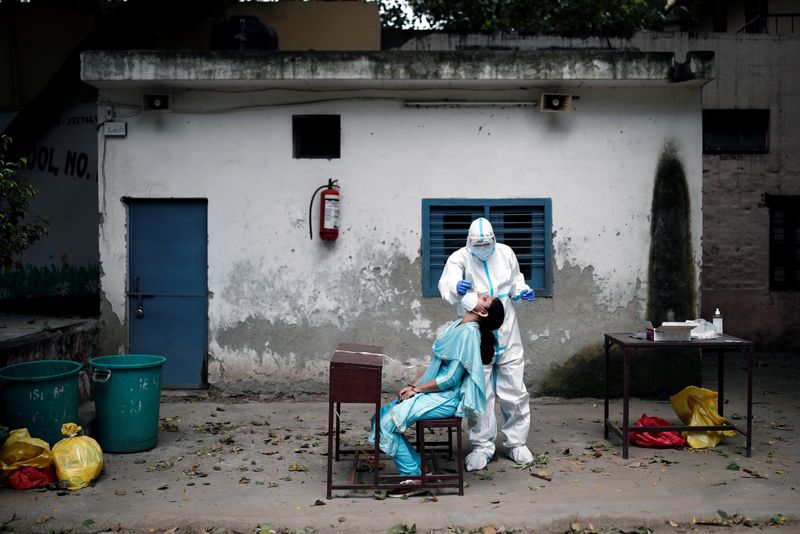 &copy; Reuters. The outbreak of the coronavirus disease (COVID-19), in New Delhi