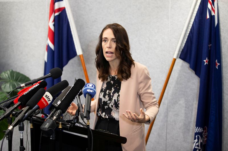 &copy; Reuters. New Zealand Prime Minister Jacinda Ardern during a news conference in Christchurch