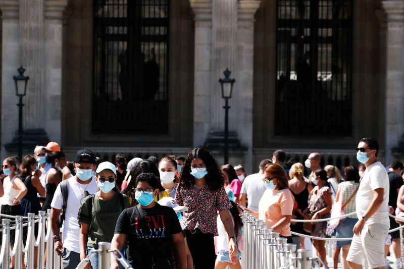 &copy; Reuters. France requires masks inside public places