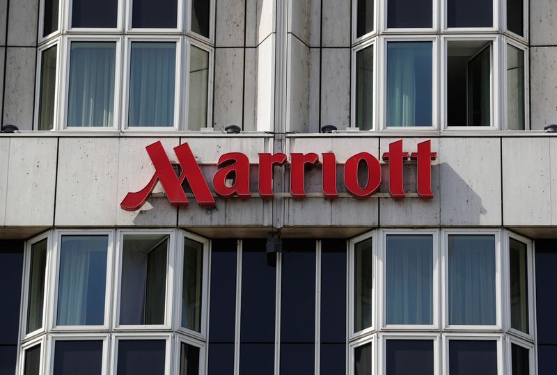 &copy; Reuters. Logo of Marriott hotel is seen in Vienna