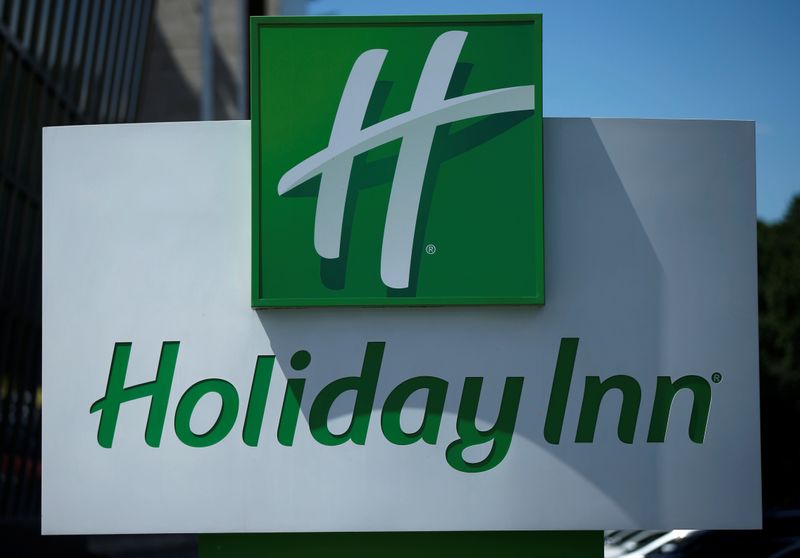 © Reuters. Holiday Inn logo is seen in Tbilisi