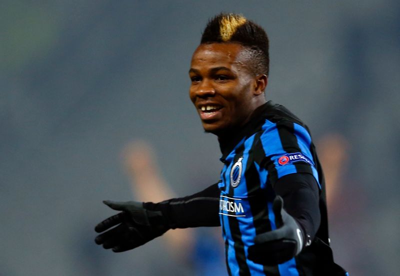 &copy; Reuters. Bolingoli-Mbombo of Club Brugge celebrates his goal against Besiktas during their Europa League round of 16 second leg soccer match in Istanbul