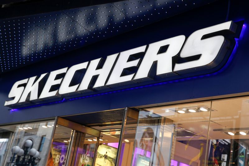 &copy; Reuters. The outside of a Skechers shoe store is seen at Times Square in New York
