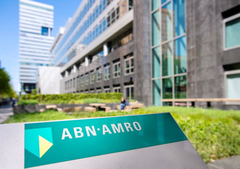 &copy; Reuters. ABN AMRO logo is seen at the headquarters in Amsterdam