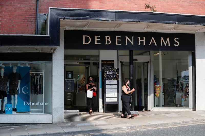&copy; Reuters. General view of a Debenhams store in Harrogate