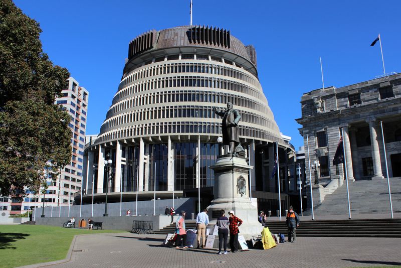 &copy; Reuters. A view shows the Executive Wing of the New Zealand Parliament complex, popularly known as &quot;Beehive&quot; because of the building’s shape, in Wellington