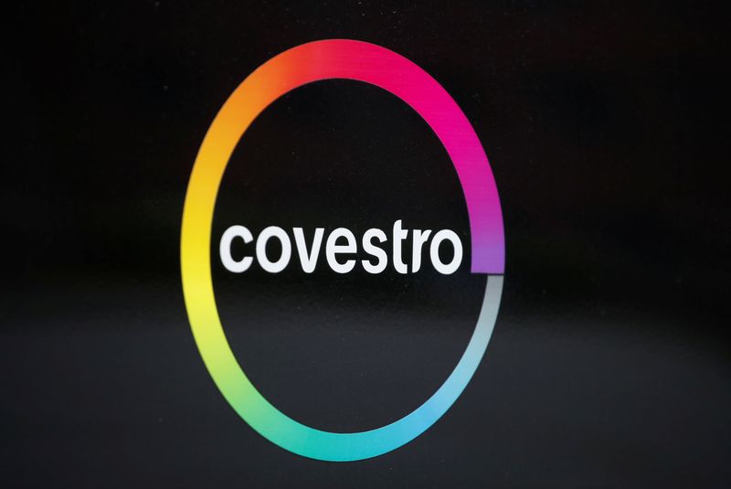 &copy; Reuters. The logo of German chemicals maker Covestro is pictured outside its headquarters in Leverkusen