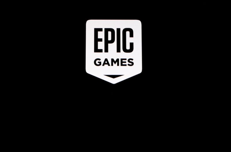 &copy; Reuters. FILE PHOTO:  The Epic Games logo, maker of the popular video game &quot;Fortnite&quot;, is pictured on a screen
