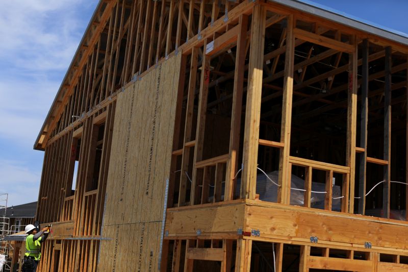 &copy; Reuters. Single family homes being built by KB Homes are shown under construction in San Diego