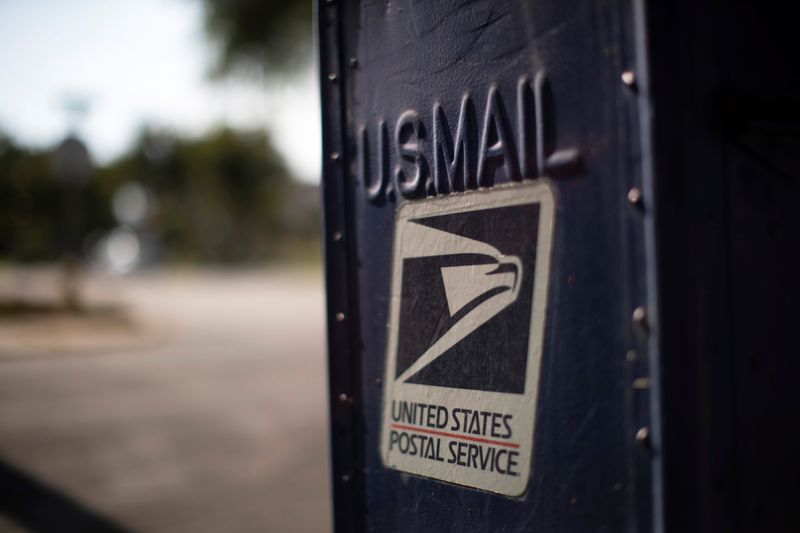 &copy; Reuters. A United States Postal Service (USPS) mailbox is pictured in Pasadena