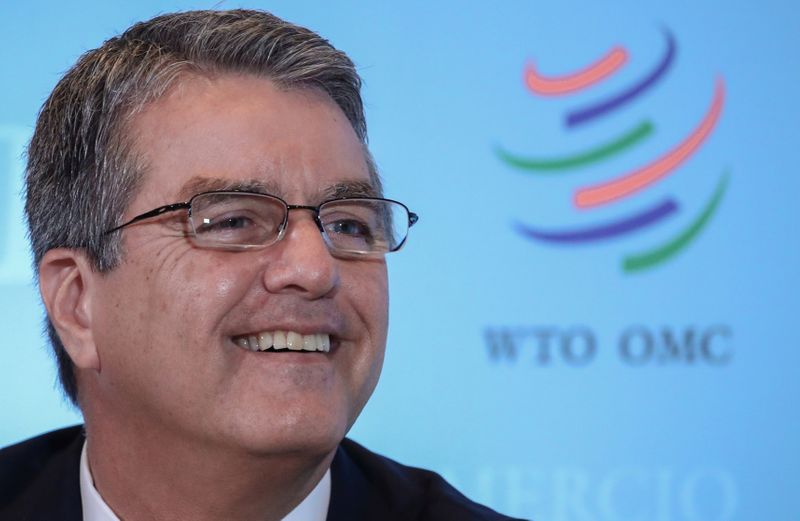 &copy; Reuters. FILE PHOTO: Roberto Azevedo, Director-General of the World Trade Organization, attends a news conference in Geneva