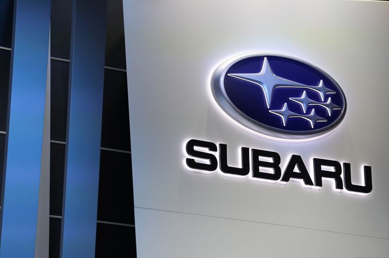 &copy; Reuters. FILE PHOTO: Subaru logo is displayed at the North American International Auto Show in Detroit, Michigan