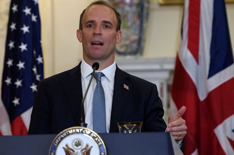 &copy; Reuters. FILE PHOTO: U.S. Secretary of State Mike Pompeo meets with British Foreign Secretary Dominic Raab, in Washington