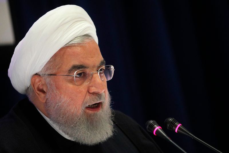 &copy; Reuters. الرئيس الإيراني: أمريكا تواجه الهزيمة في تحركها لإعادة فرض العقوبات