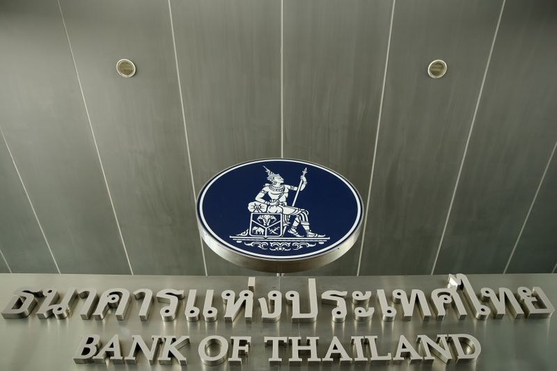 &copy; Reuters. FILE PHOTO: The Bank of Thailand logo is seen in Bangkok