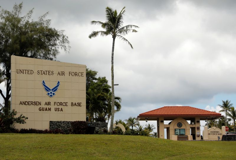 © Reuters. A view of the entrance of U.S. military Andersen Air Force base on the island of Guam