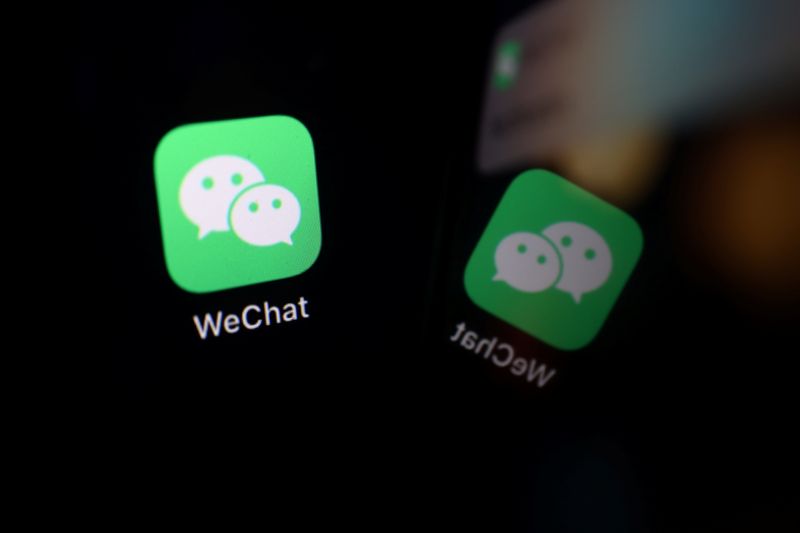 &copy; Reuters. Illustration picture of WeChat app