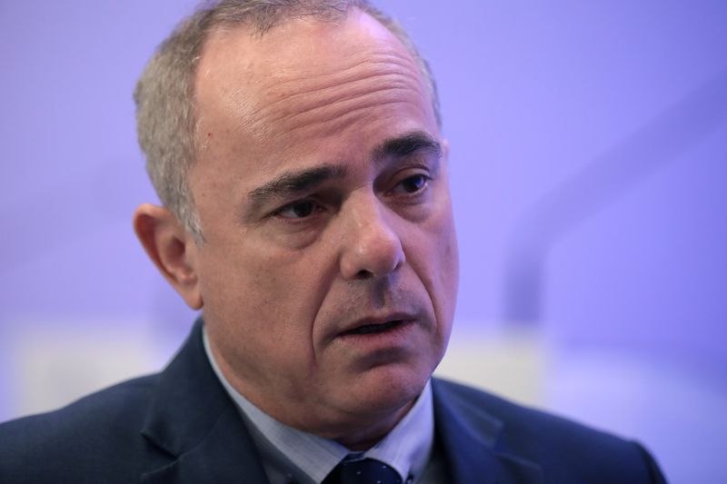 © Reuters. Israeli Energy Minister Yuval Steinitz speaks during an interview with Reuters in Athens