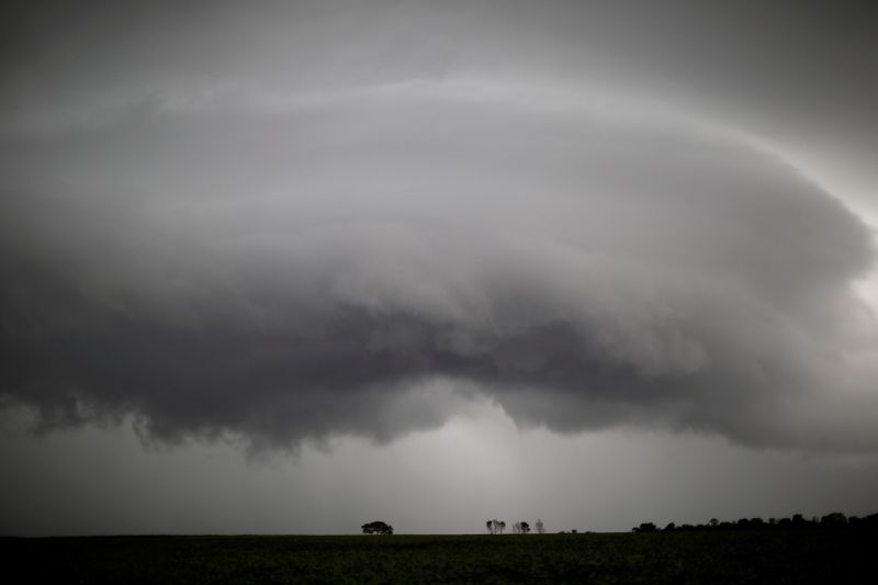 © Reuters. Nuvens carregadas em área de cultivo de soja em Tocantínia (TO)