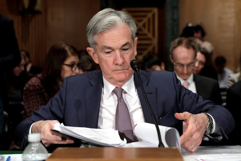 &copy; Reuters. FILE PHOTO: Federal Reserve Chairman Jerome Powell testifies on Capitol Hill