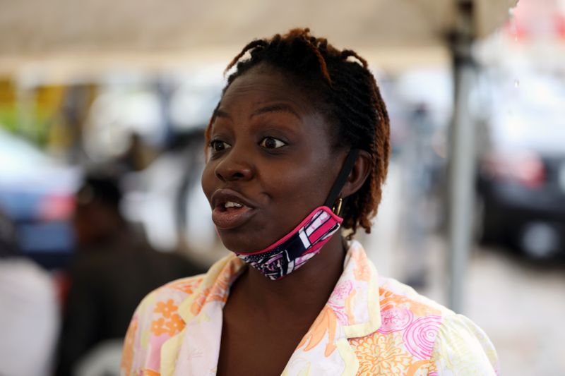 &copy; Reuters. Christiana Ogundaro is seen during an interview with Reuters in Abuja
