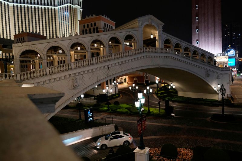 &copy; Reuters. FILE PHOTO: A general view shows the Venetian Macao casino and hotel, following the coronavirus outbreak in Macau