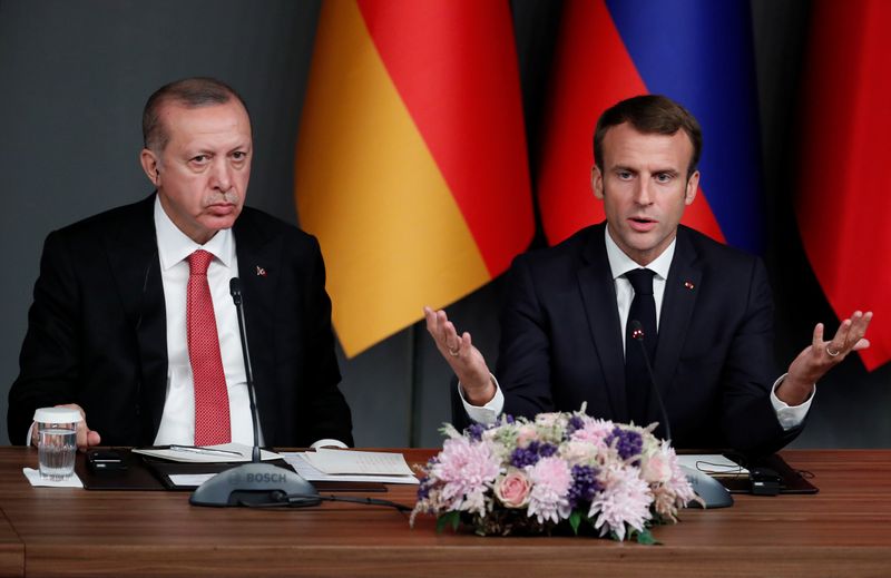 &copy; Reuters. أردوغان يبحث مع ماكرون مسألة شرق المتوسط