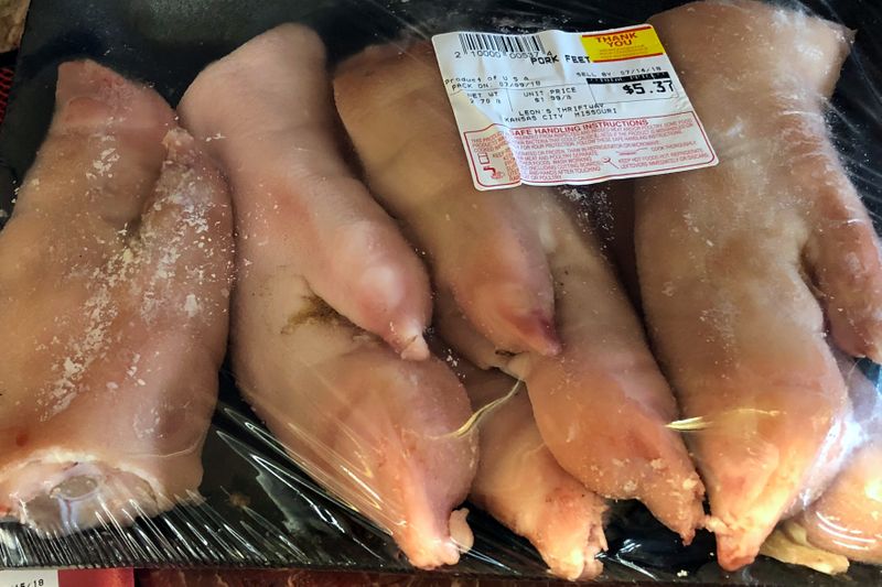 &copy; Reuters. Pés de porco são um dos produtos mais embarcados dos EUA à China
