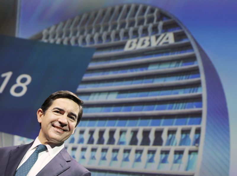 &copy; Reuters. FILE PHOTO: Spanish bank BBVA&apos;s chairman Torres poses before the annual results presentation in Madrid
