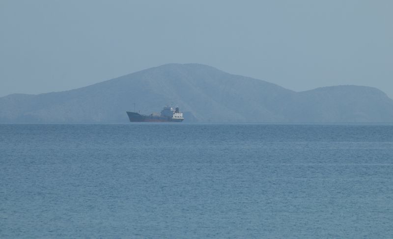 &copy; Reuters. The oil tanker San Roman is seen anchored at Pozuelos Bay, in Puerto La Cruz